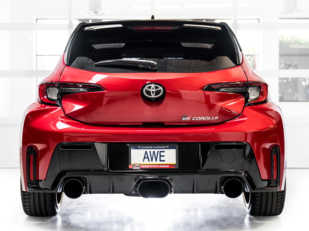 AWE Tuning 2023+ Toyota GR Corolla Touring Edition Exhaust - Diamond Black Tips - 3015-53472