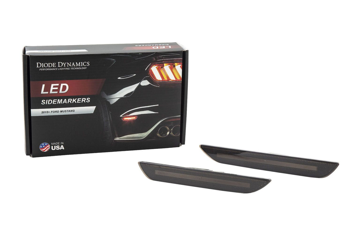Diode Dynamics 15-21 Ford Mustang LED Sidemarkers Smoked (set) - DD5004