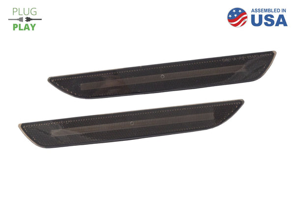 Diode Dynamics 15-23 Ford Mustang LED Sidemarkers Smoked (set) - DD5004 for 2015-2023 Ford Mustang - front view
