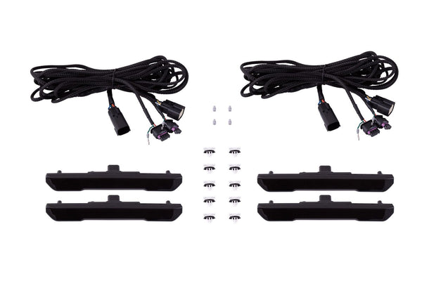 Diode Dynamics 20-21 Sierra 2500/3500 LED Sidemarkers HD Smoked Set - DD5127 for 2020-2026 GMC Sierra 2500 - front view