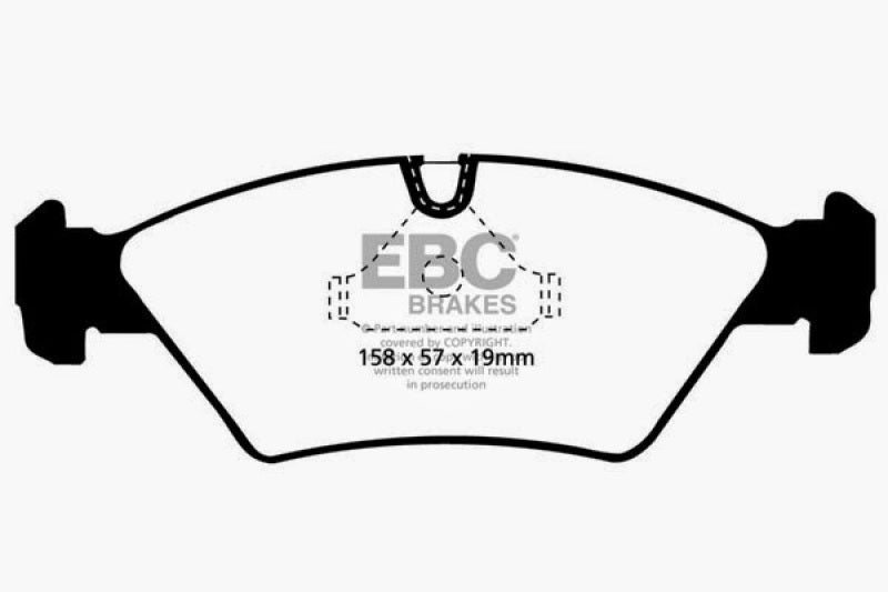 EBC 85-86 BMW 524 TD 2.4 TD (E28) Greenstuff Front Brake Pads - DP2414