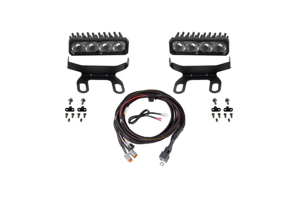 Diode Dynamics 2013-2018 Ram 1500 Ram Standard SS6 Max LED Kit Yellow Fog 3000K - DD8612 for 2013-2018 Ram 1500 - angle view