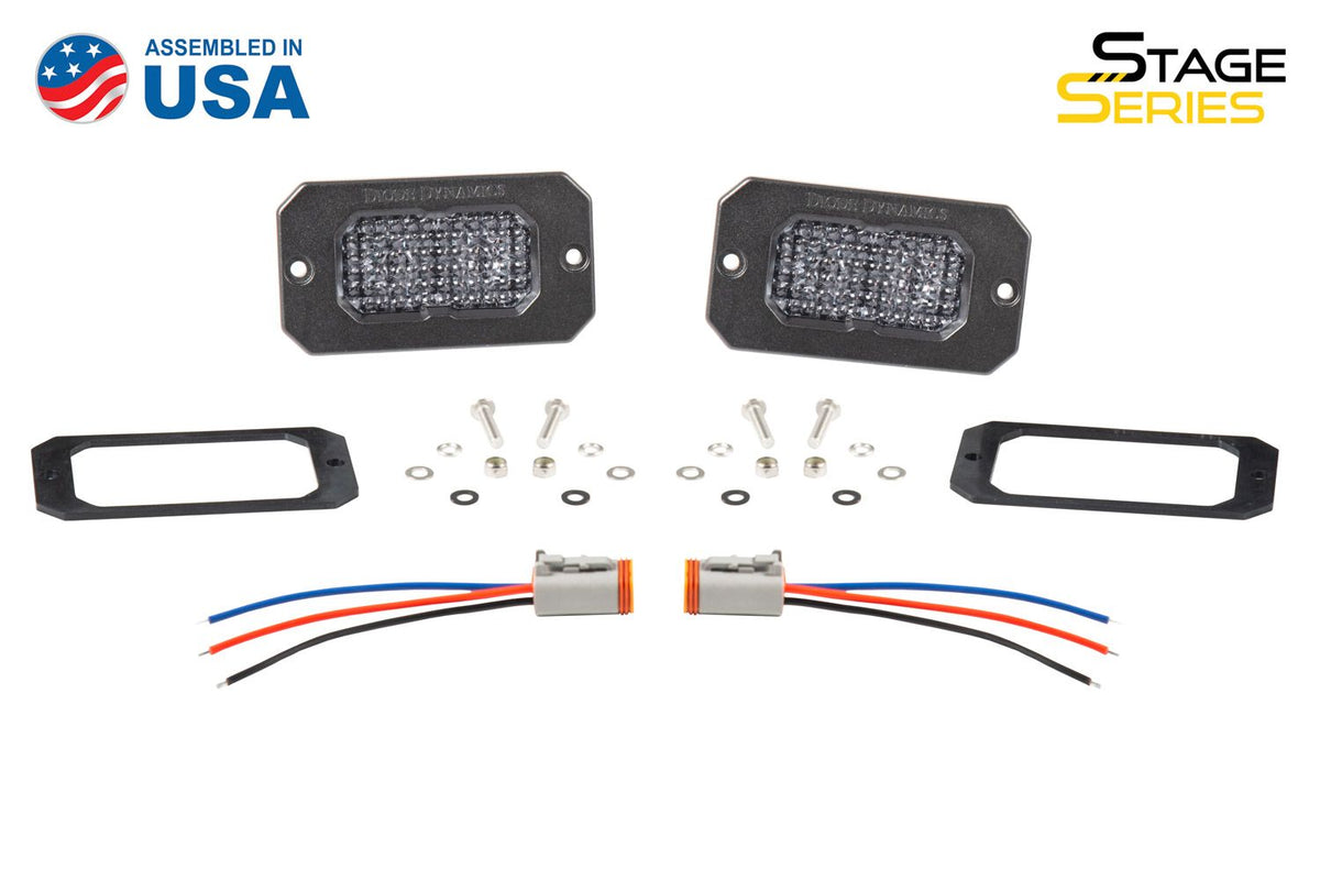 Diode Dynamics Stage Series 2 In LED Pod Sport - White Fog Flush ABL (Pair) - DD6424P