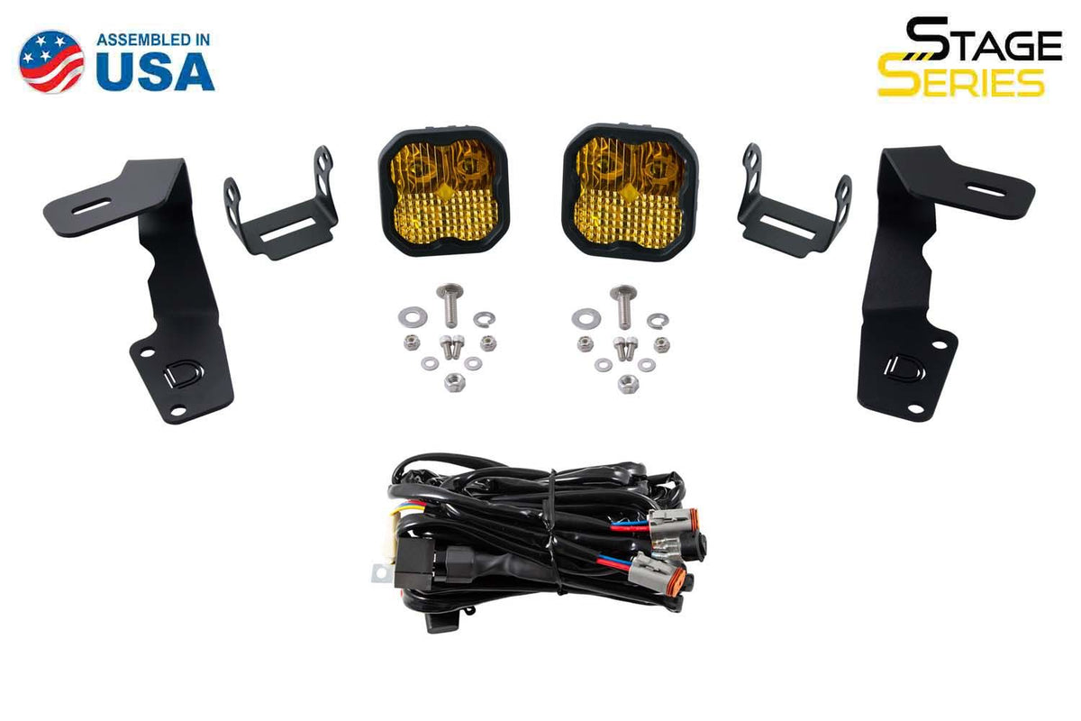 Diode Dynamics 15-21 Subaru WRX/STi Sport SS3 LED Ditch Light Kit - Yellow Combo - DD6613