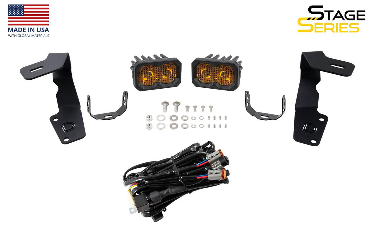 Diode Dynamics 15-21 Subaru WRX/STi Sport SS3 LED Ditch Light Kit - Yellow Combo - DD6613