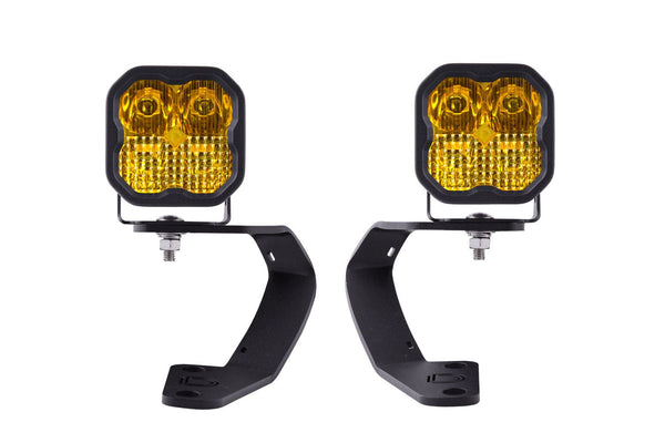 Diode Dynamics 10-21 Toyota 4Runner SS3 LED Ditch Light Kit - Yellow Pro Combo - DD6749 for 2010-2024 Toyota 4Runner - front 