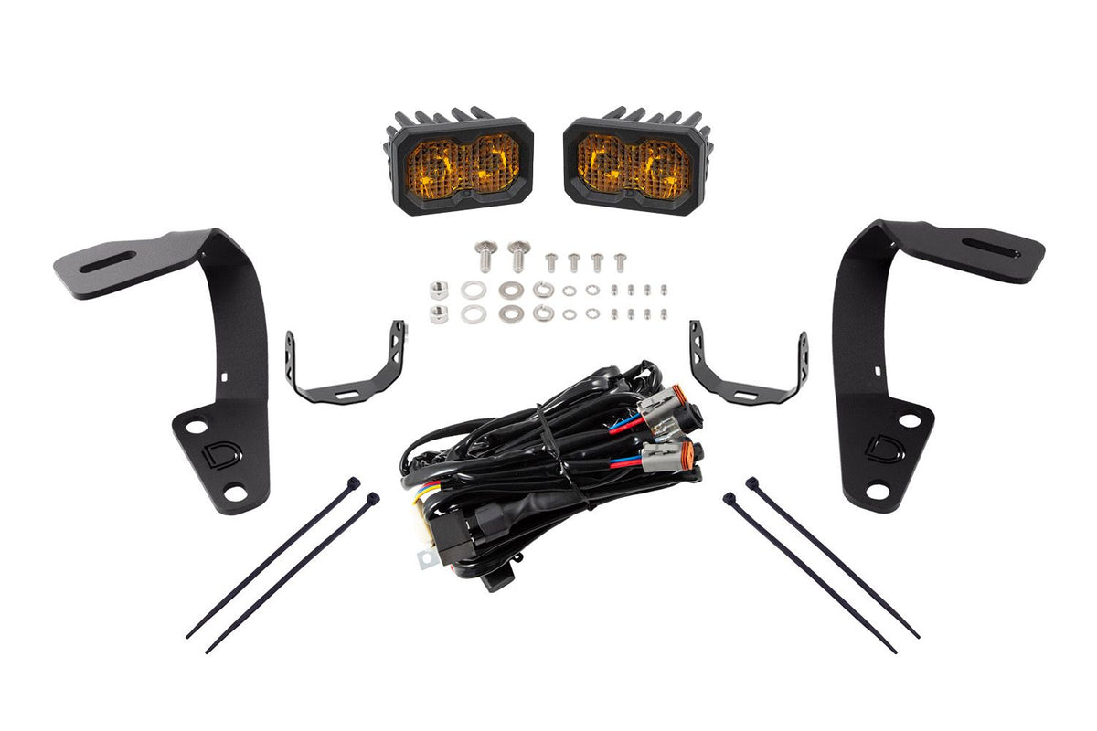 Diode Dynamics 10-21 Toyota 4Runner Stage Series 2in LED Ditch Light Kit - Sport Yellow Combo - DD6751
