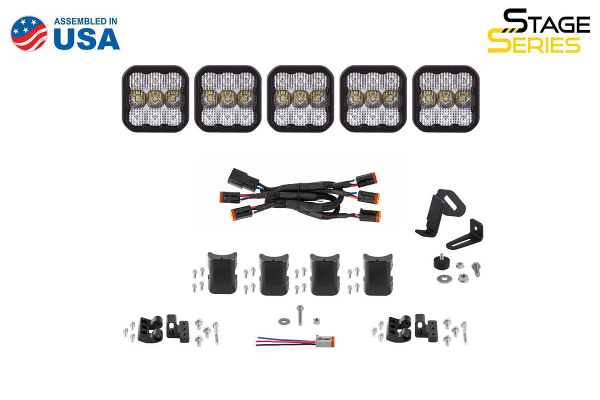 Diode Dynamics SS5 Pro Universal CrossLink 5-Pod Lightbar - White Driving - DD7254