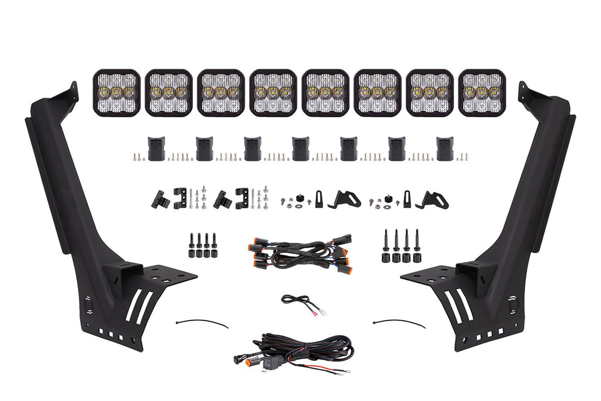 Diode Dynamics Jeep JL SS5 Sport CrossLink Windshield - White Combo Lightbar Kit - DD6821