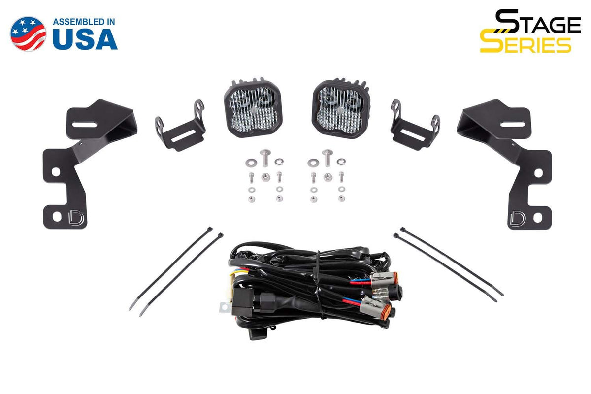 Diode Dynamics 2021 Ford Bronco Stage Series 2in LED Ditch Light Kit - Sport Yellow Pro Combo - DD7145