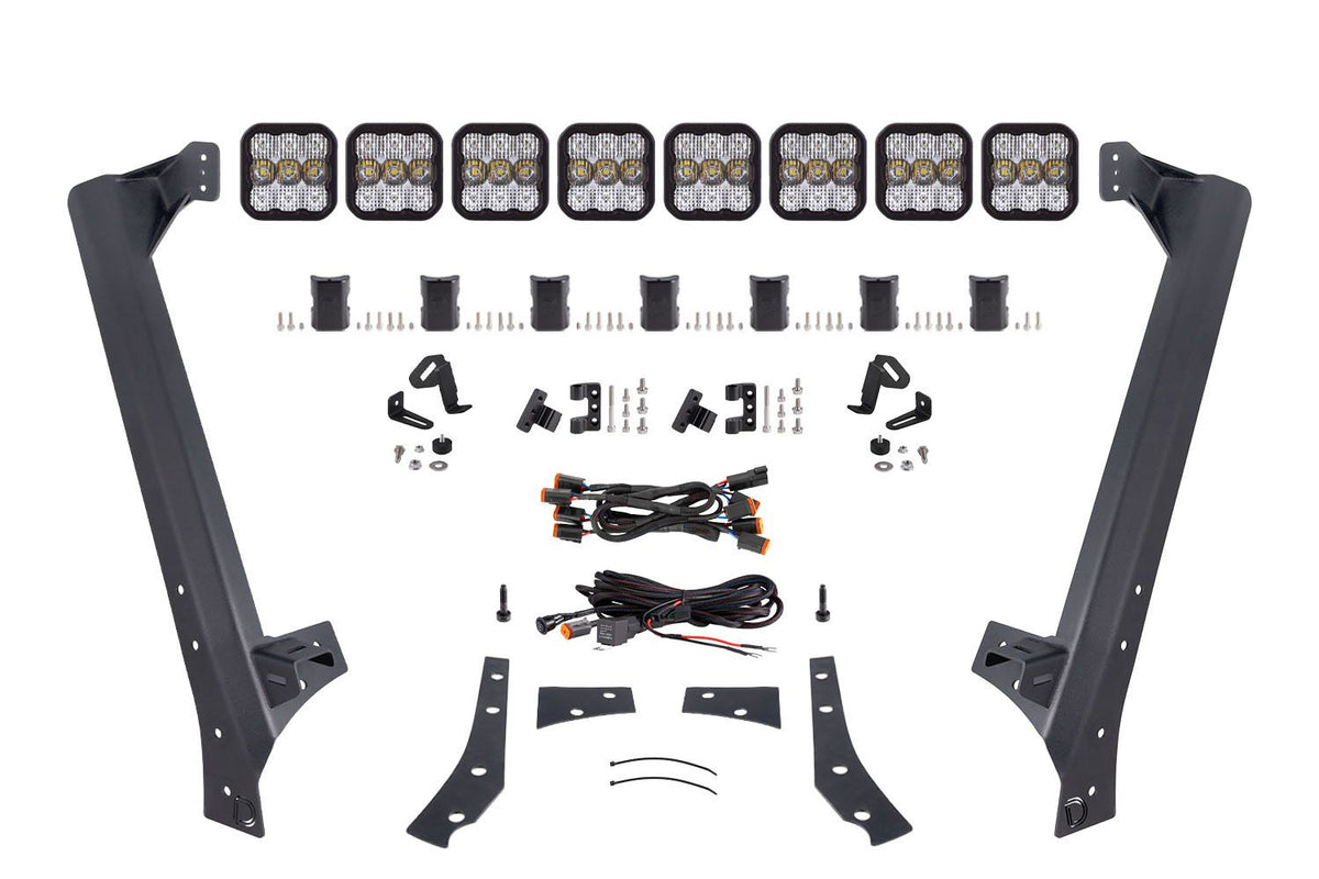 Diode Dynamics Jeep JK SS5 Sport CrossLink Windshield - White Combo Lightbar Kit - DD7224