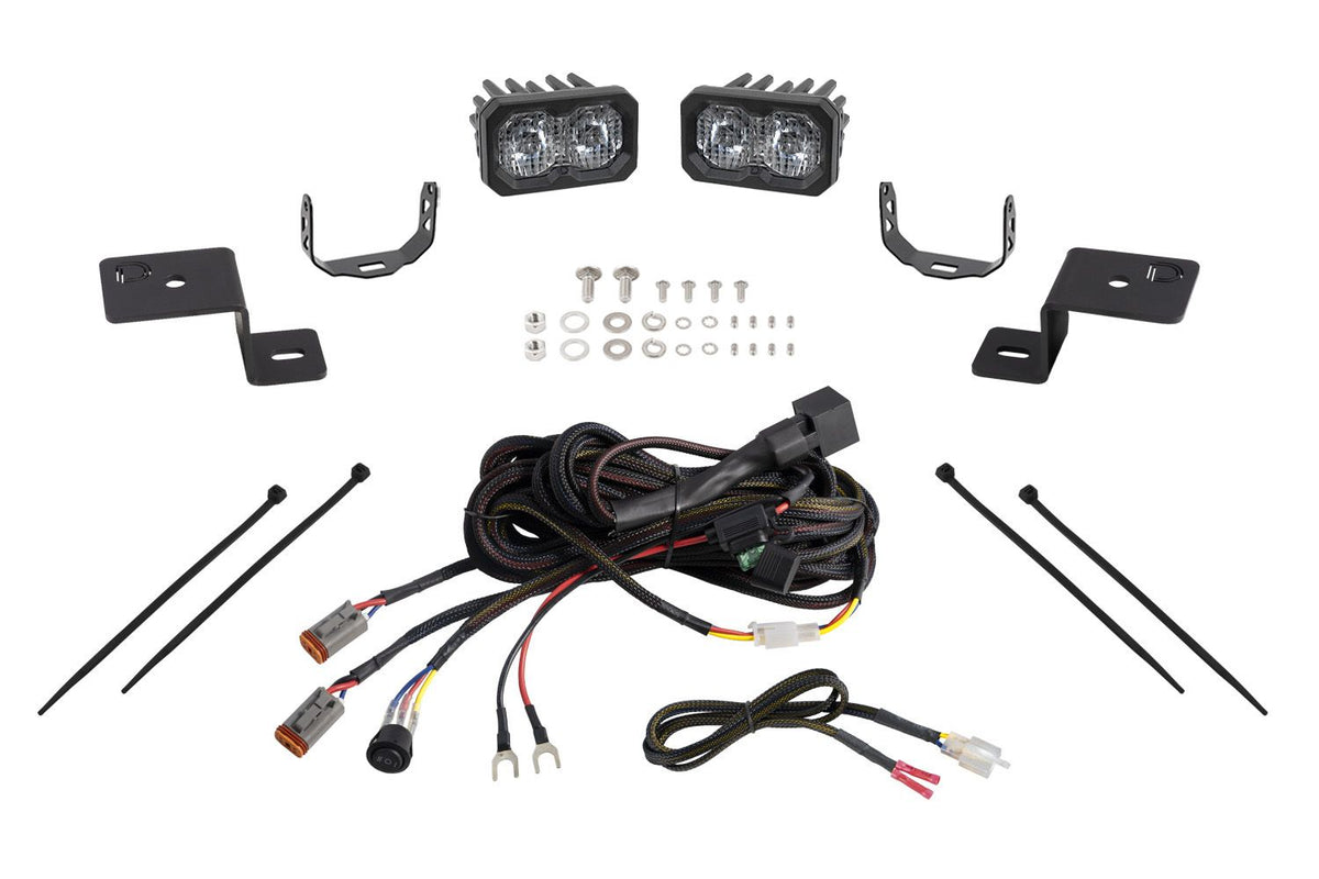 Diode Dynamics 21-22 Ford F-150 SSC2 Stage Series Backlit Ditch Light Kit - Pro White Combo - DD7367