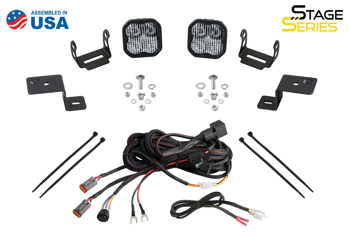 Diode Dynamics 21-22 Ford F-150 SS3 Stage Series Backlit Ditch Light Kit - Pro White Combo - DD7371