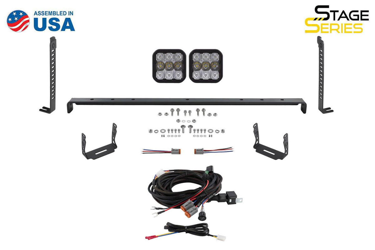 Diode Dynamics 14-23 Toyota 4Runner SS5 Stealth Grille LED 2-Pod Kit - Sport Yellow Driving - DD7539
