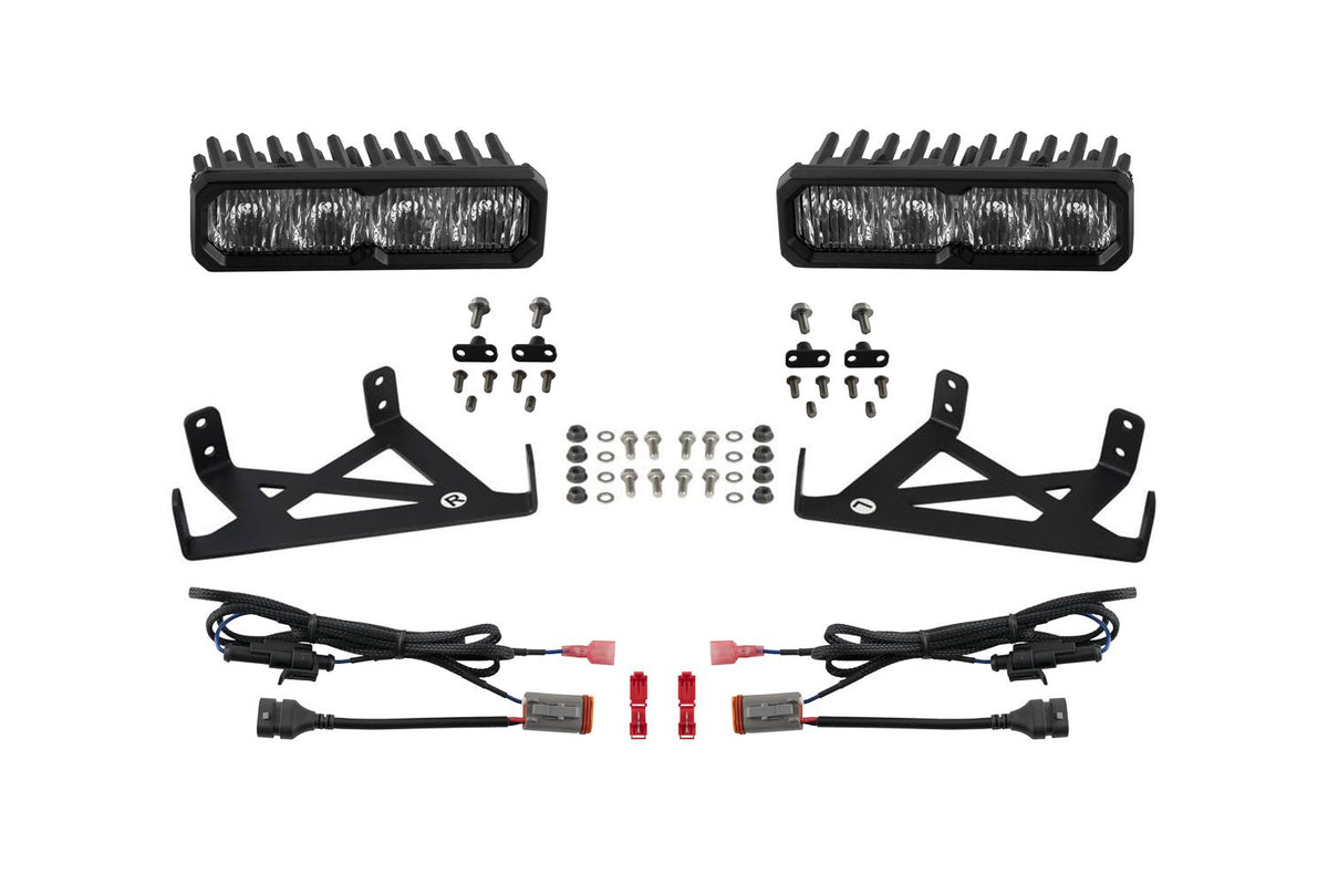 Diode Dynamics 2020-2022 Ford F-250 Super Duty F250 Fog SS6 Max LED Kit White 6000K - DD8587