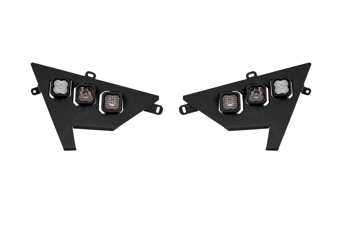 Diode Dynamics 20-Present Polaris RZR C1 Headlamp Kit Sport - White ABL (Pair) - DD7645