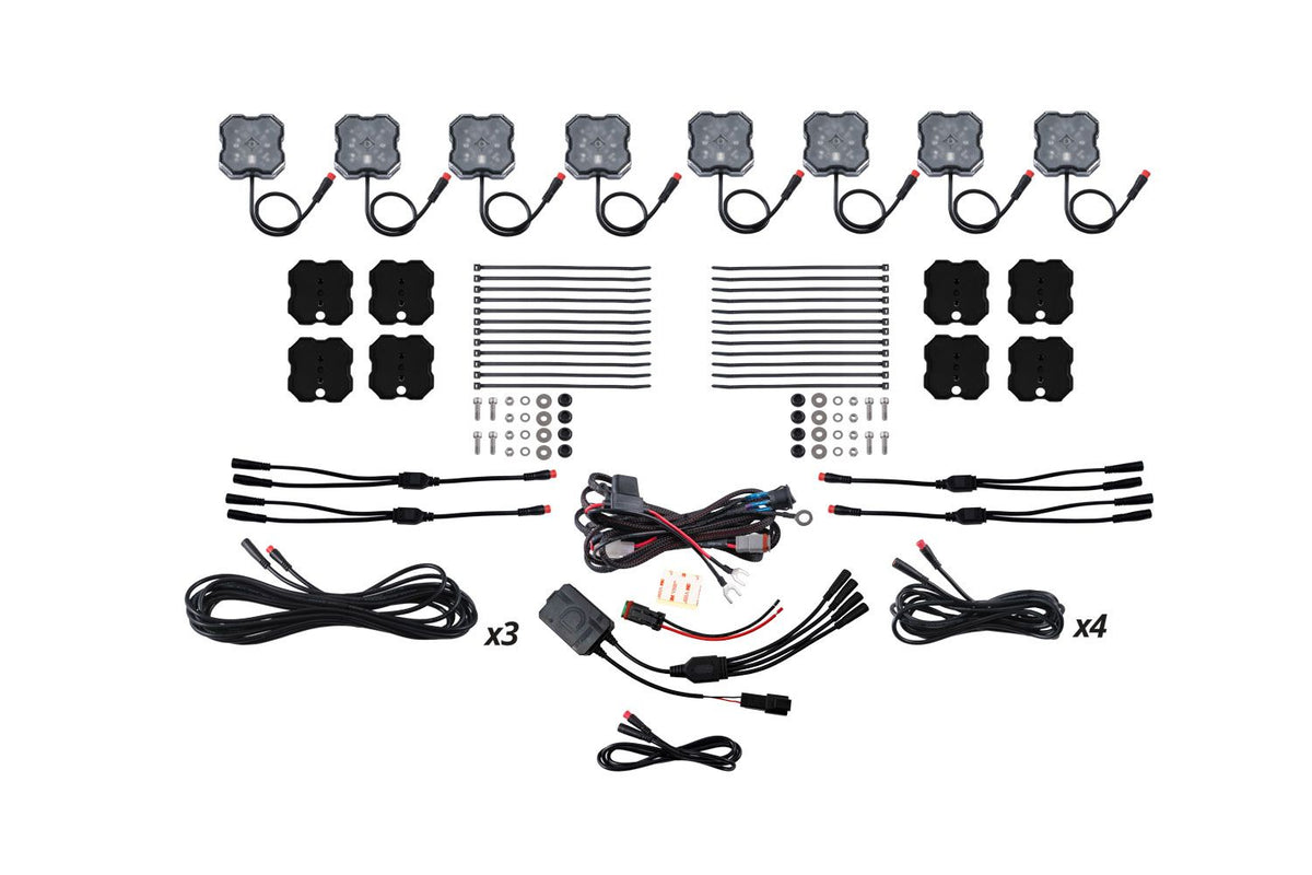 Diode Dynamics Stage Series RGBW LED Rock Light Kit (8-pack) - DD7745C