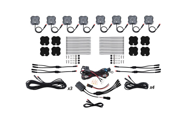 Diode Dynamics Stage Series RGBW LED Rock Light Kit (8-pack) - DD7745C for 2024-2026 Toyota Tacoma - front view