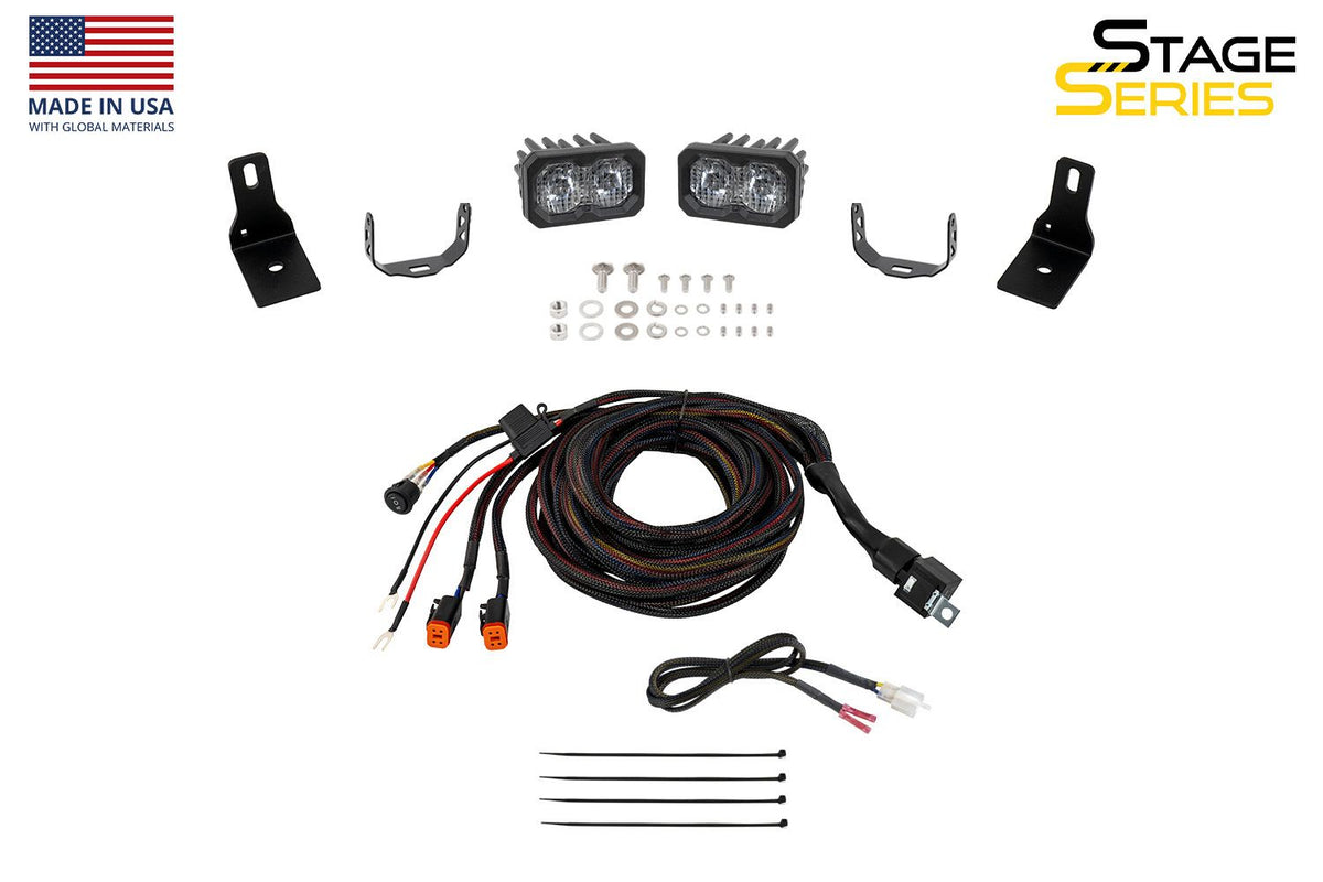 Diode Dynamics 2022+ Ford Maverick, C2 Sport Stage Series Ditch Light Kit White Combo - DD7758