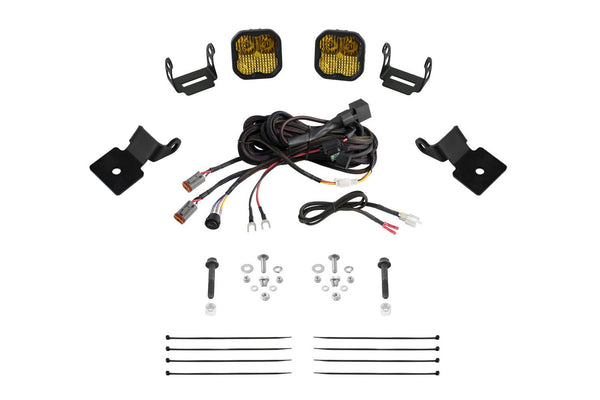 Diode Dynamics 14-18 Polaris RZR XP Stage Series SS3 A-Pillar Pod Kit - Sport Yellow Combo - DD7847 for 2014-2018 Polaris RZR