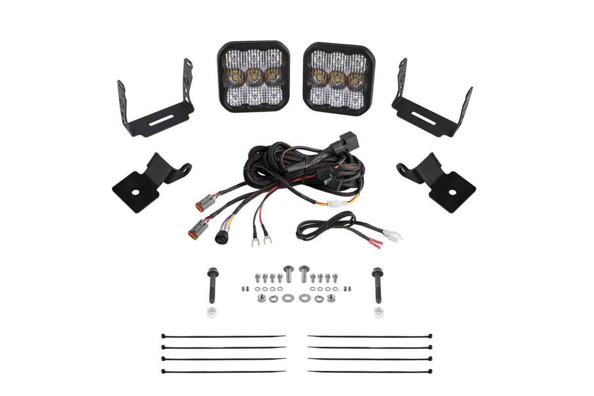 Diode Dynamics 14-18 Polaris RZR XP Stage Series SS5 A-Pillar Pod Kit - Sport White Combo - DD7850