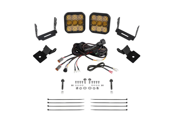 Diode Dynamics 14-18 Polaris RZR XP Stage Series SS5 A-Pillar Pod Kit - Sport Yellow Combo - DD7851 for 2014-2018 Polaris RZR