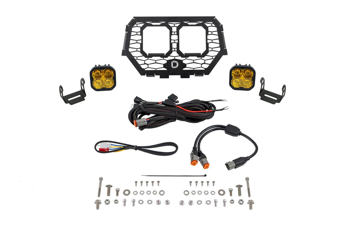 Diode Dynamics 14-18 Polaris RZR XP Stage Series LED Grille Kit - Sport Yellow Combo - DD7856
