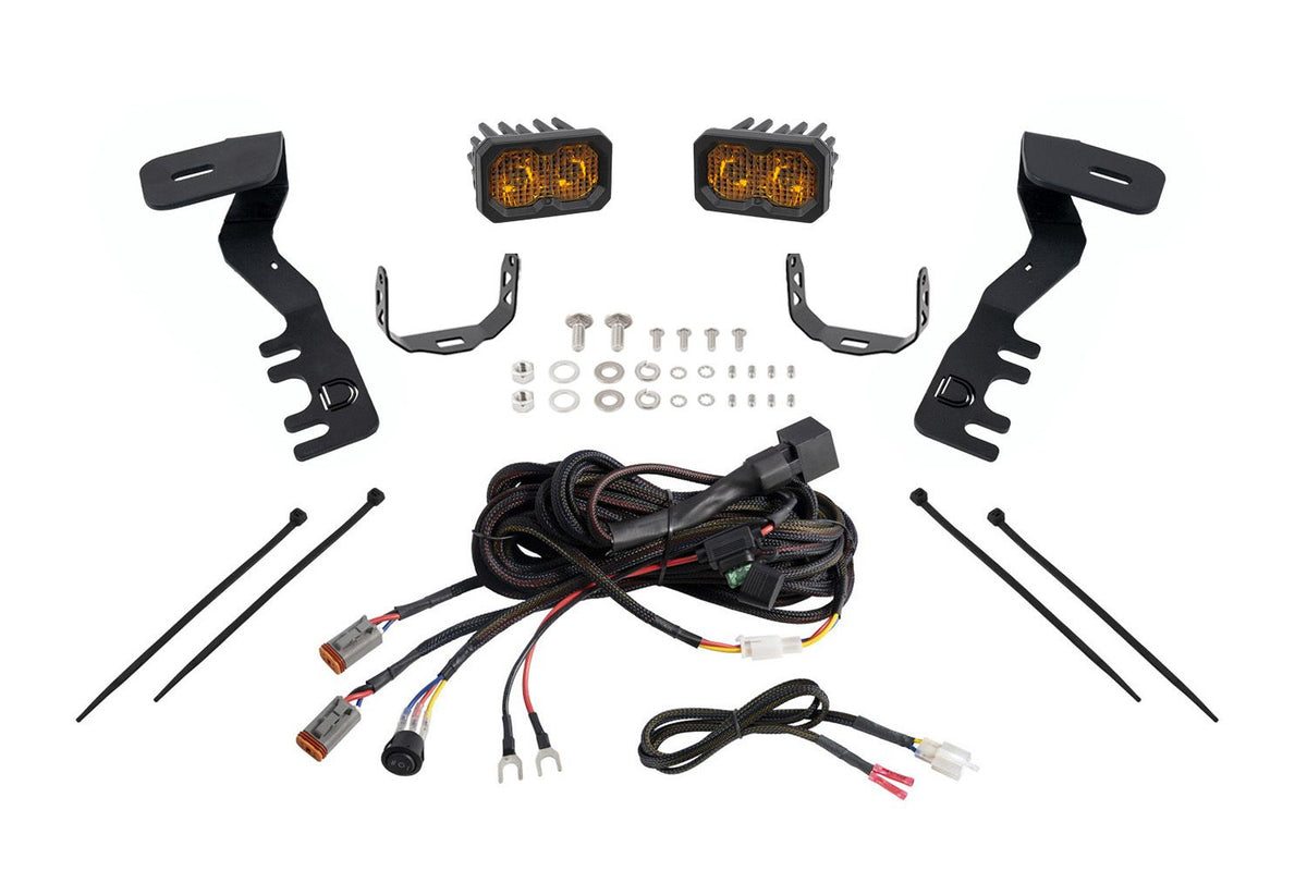Diode Dynamics  2024+ Toyota Tacoma Stage Series 2in LED Ditch Light Kit - Pro Yellow Combo - DD7937