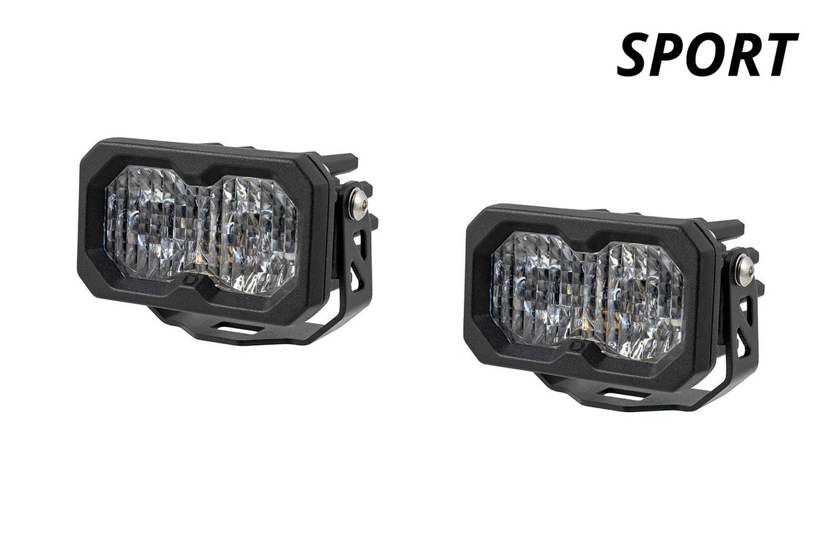 Diode Dynamics C2 2.0 Sport White Flood Standard ABL (Pair) - DD8095P
