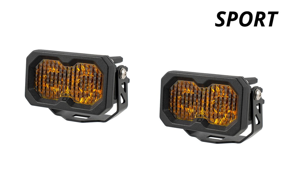 Diode Dynamics C2 2.0 Sport Yellow SAE Fog/Wide Standard ABL (pair) - DD8091P