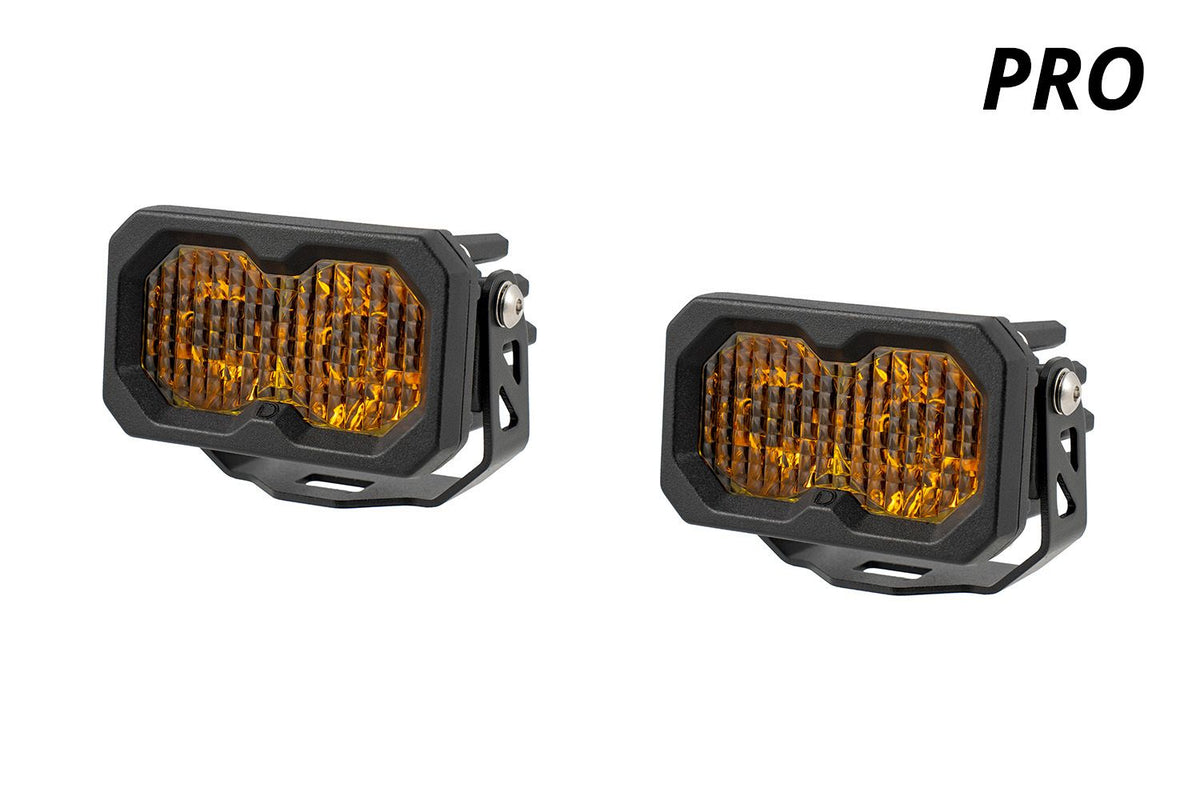 Diode Dynamics C2 2.0 Pro Yellow SAE Fog/Wide Standard ABL (pair) - DD8103P