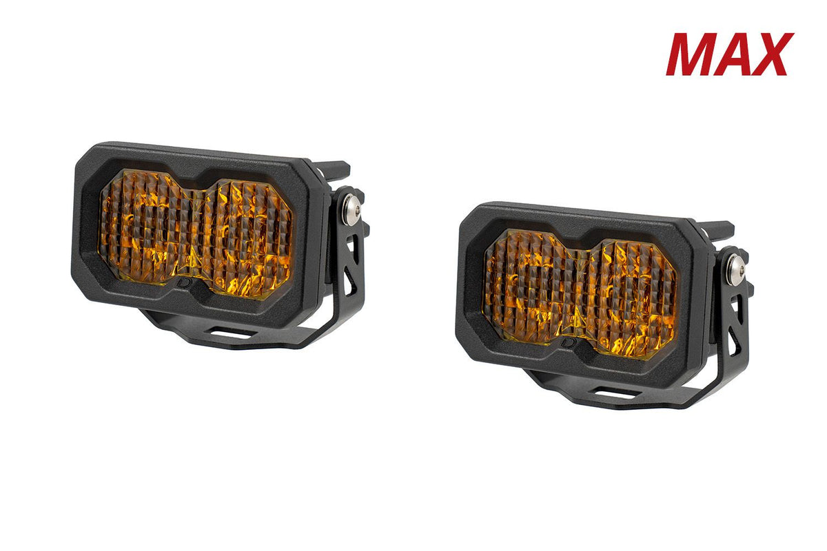 Diode Dynamics C2 2.0 Max Yellow SAE Fog/Wide Standard ABL (Pair) - DD8241P