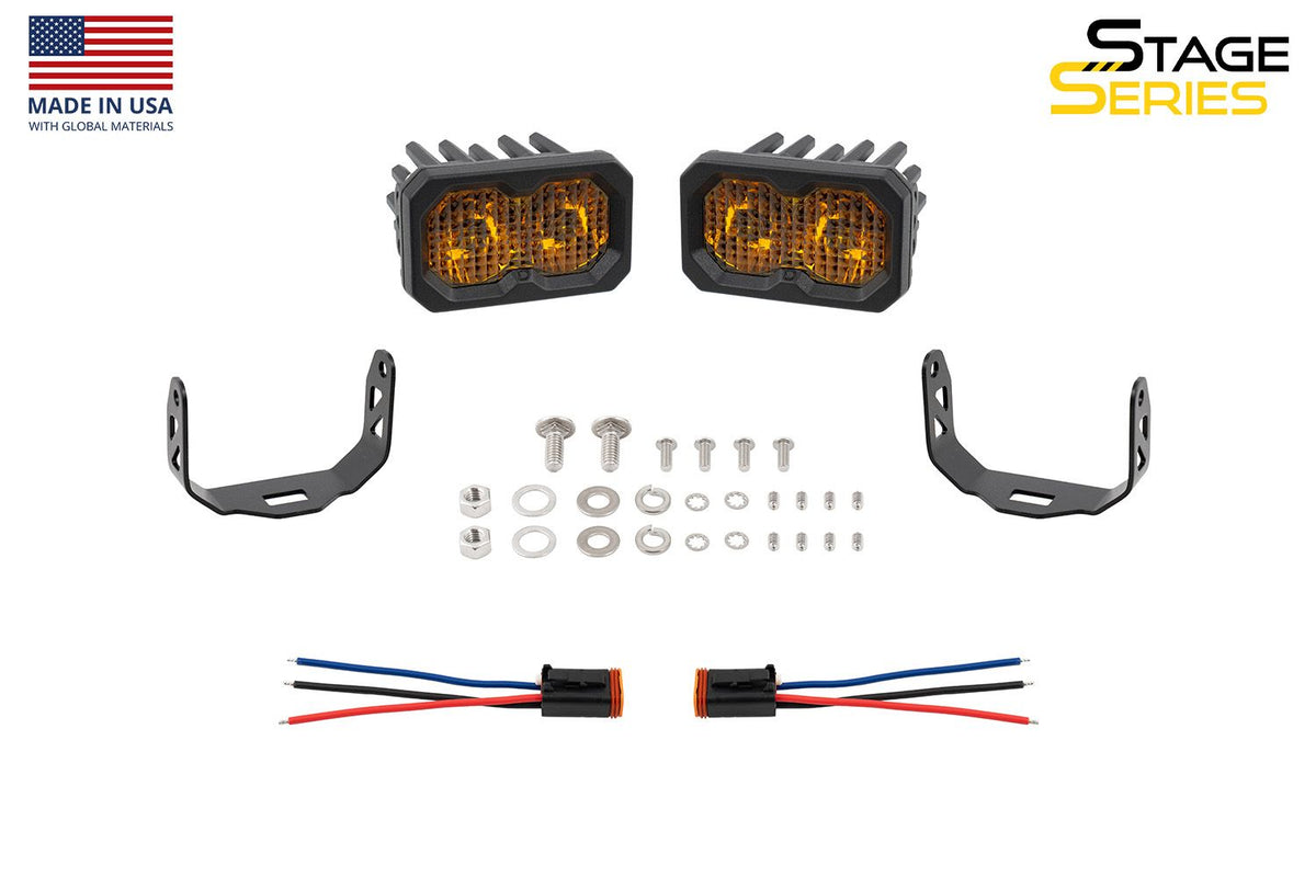 Diode Dynamics C2 2.0 Max Yellow SAE Fog/Wide Standard ABL (Pair) - DD8241P