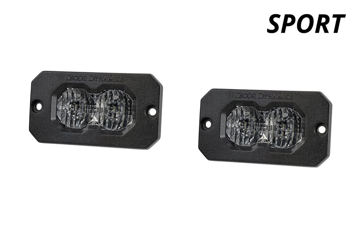 Diode Dynamics C2 2.0 Sport White Flood Flush RBL (Pair) - DD8120P