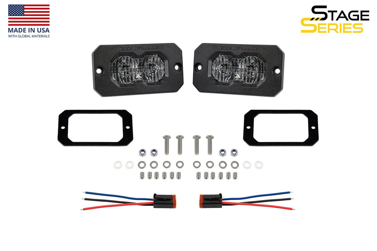 Diode Dynamics C2 2.0 Max White Flood Flush RBL (Pair) - DD8128P