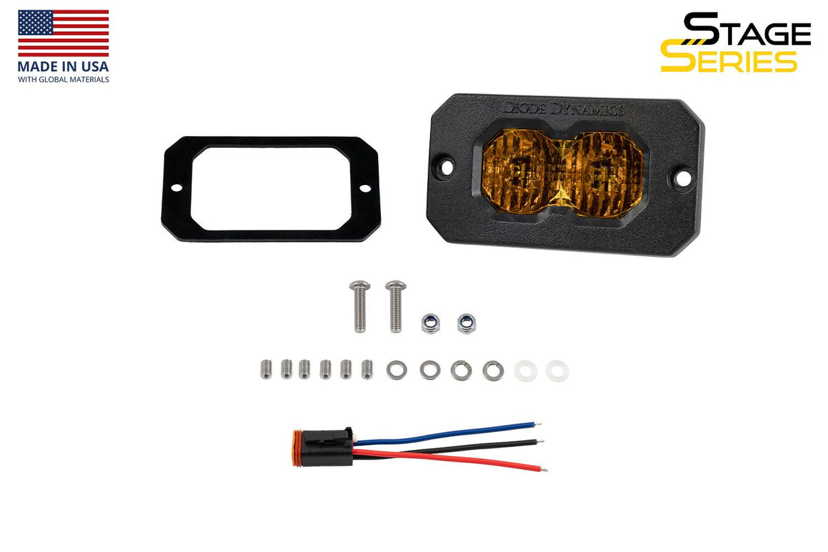 Diode Dynamics C2 2.0 Max Yellow Flood Flush ABL (Single) - DD8129S