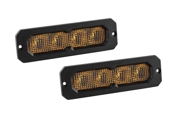 Diode Dynamics SS6 Sport Yellow Flood Flush ABL (pair) 3000K - DD8169P by Diode Dynamics - front view