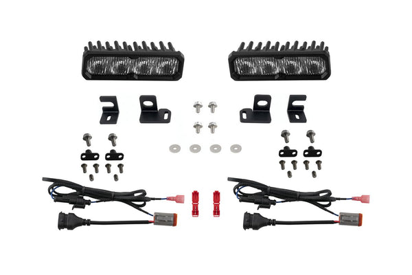 Diode Dynamics 2024-2026 Toyota Tacoma/4Runner Fog SS6 Pro LED Kit White 6000K - DD8577 for 2024-2026 Toyota Tacoma - front v