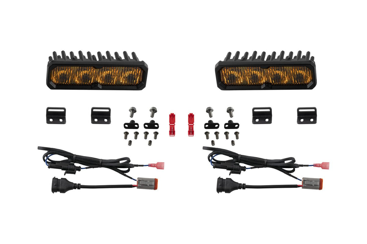 Diode Dynamics 2022-2026 Toyota Tundra Sequioa Fog SS6 Max LED Kit Yellow 3000K - DD8584