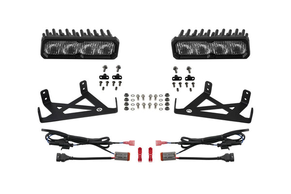 Diode Dynamics 2020-2022 Ford F-250 Super Duty F250 Fog SS6 Max LED Kit White 6000K - DD8587 for 2020-2022 Ford F 250 - front