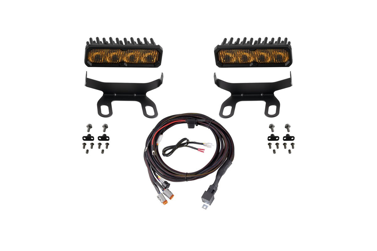 Diode Dynamics 2013-2018 Ram 1500 Ram Standard SS6 Pro LED Kit Yellow Fog 3000K - DD8608
