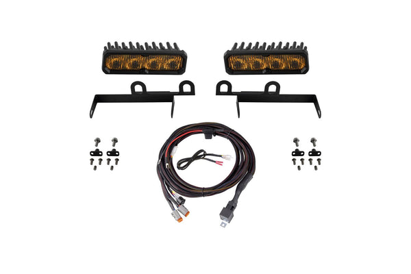 Diode Dynamics 2013-2018 Ram 1500 Ram SportExpress SS6 Pro LED Kit Yellow Fog 3000K - DD8616 for 2013-2018 Ram 1500 - front v