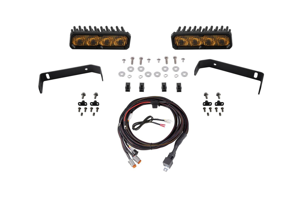 Diode Dynamics 2019-2021 Ford Ranger 2019 SS6 Max LED Kit Yellow Fog 3000K - DD8628
