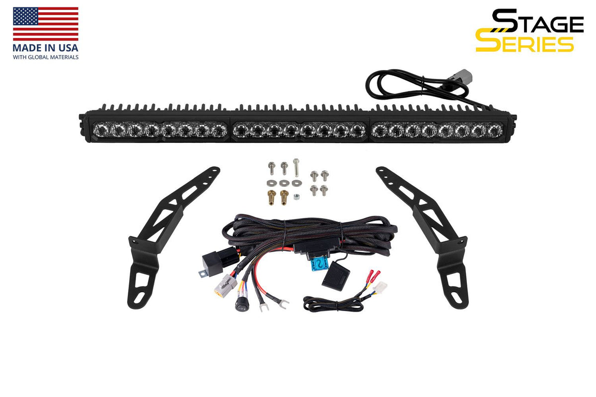 Diode Dynamics 2018-2026 Jeep Wrangler Jeep SS30 Bumper LED Kit Pro White Combo ABL 6000K - DD8681