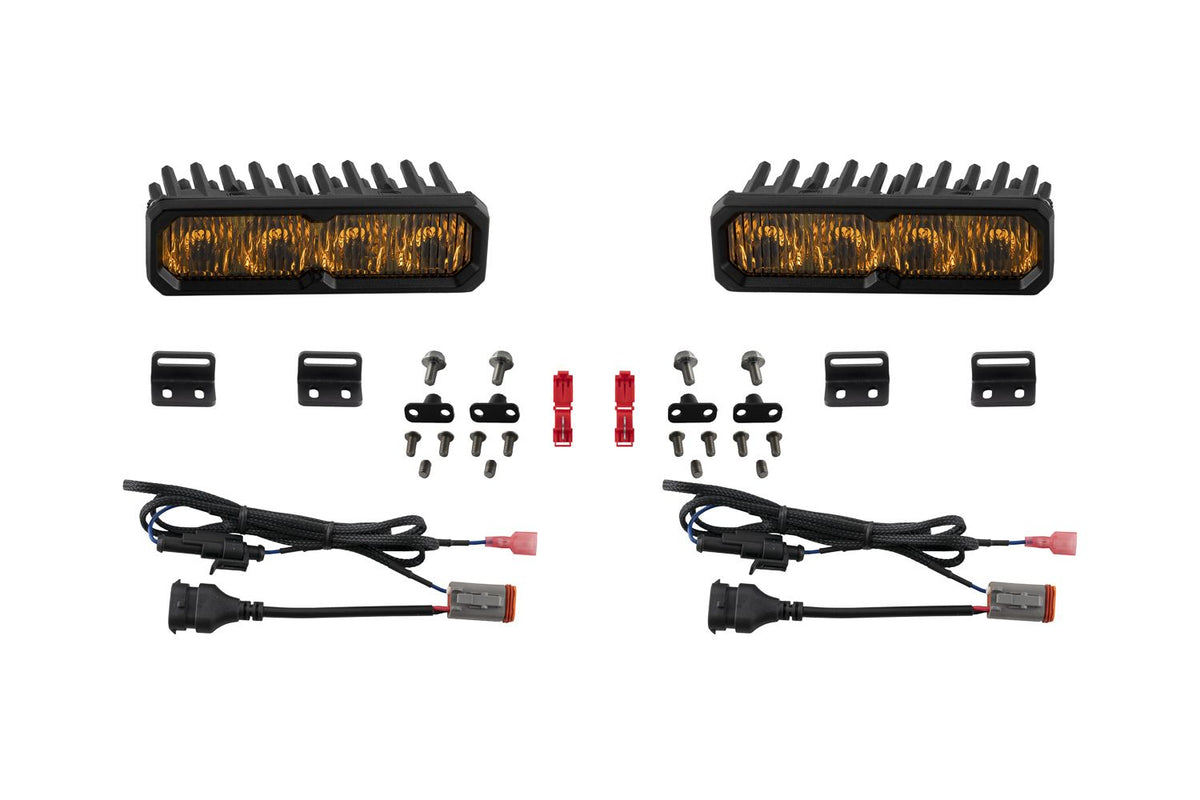 Diode Dynamics 2022-2026 Toyota Tundra Sequioa Fog SS6 Max LED Kit Yellow 3000K - DD8584