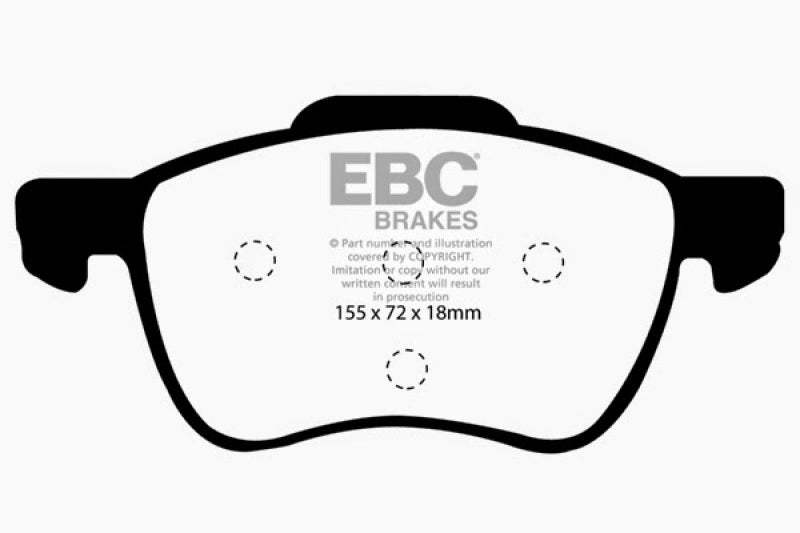 EBC 01-05 Volvo S60 2.3 Turbo T5 Yellowstuff Front Brake Pads - DP41229R