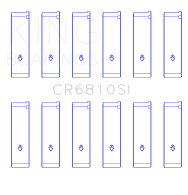 King Engine Bearings Chrysler 215 (Size +0.75mm) Connecting Rod Bearing Set - CR6810SI0.75