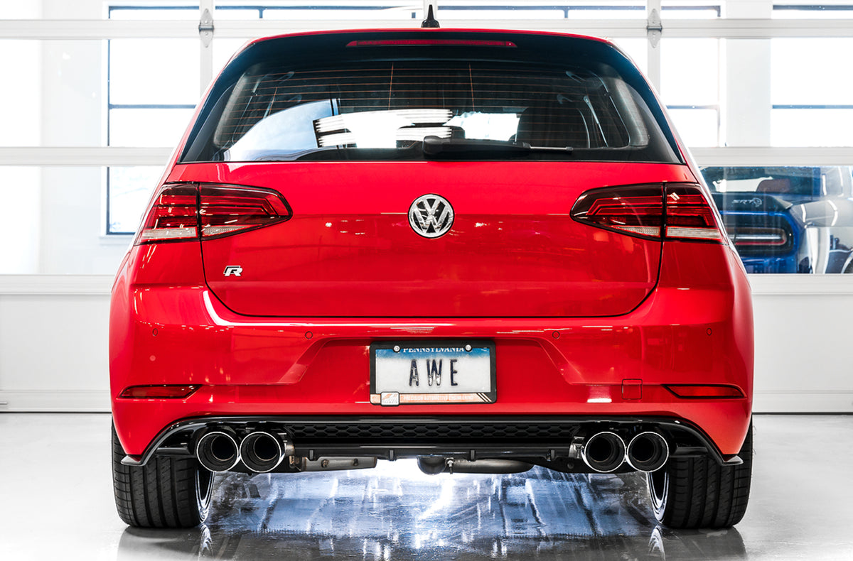 AWE Tuning Mk7 Golf R SwitchPath Exhaust w/Chrome Silver Tips 102mm - 3025-42064