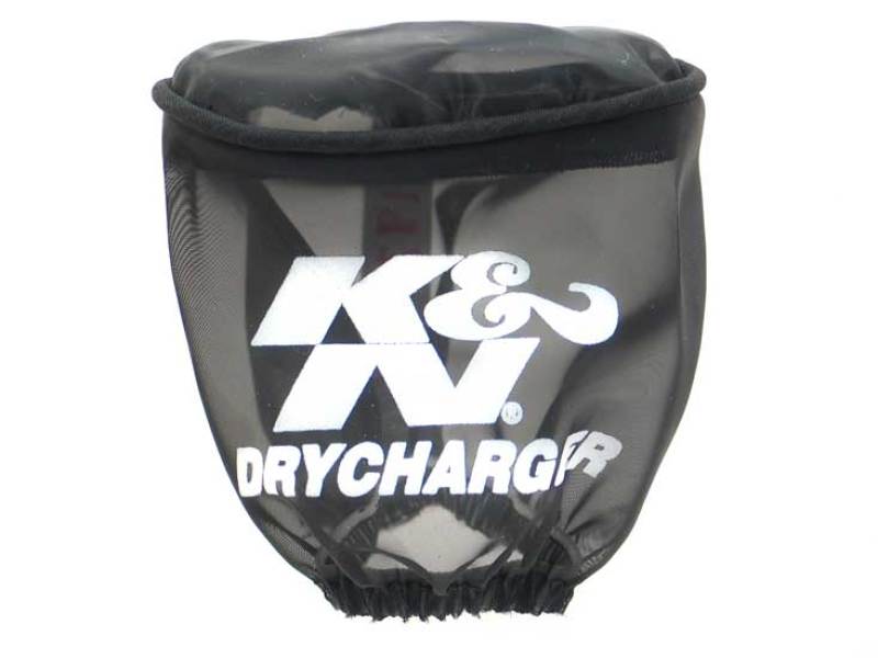 K&N DryCharger Air Filter Wrap - Oval Straight - Black - RC-1820DK for 1978-1999 Kawasaki KZ1000C/P Police - front view