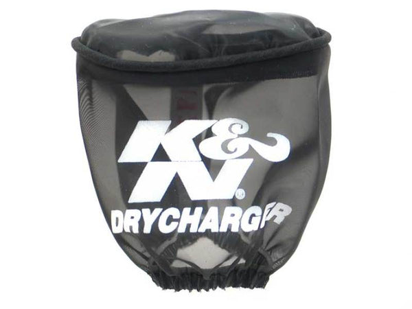 K&N DryCharger Air Filter Wrap - Oval Straight - Black - RC-1820DK for 1978-1999 Kawasaki KZ1000C/P Police - front view
